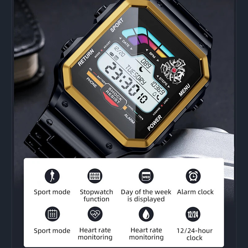 Aiweile AW38 Smart Watch Man 2024 Original za Android IPhone Xiaomi Sportski načini rada Bežični Bluetooth poziv Modni poklon PK gtr 2