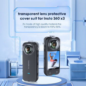 Προστατευτικό φακού για Insta360 X3 γρήγορης αποσύνδεσης διαφανή αδιάβροχα καλύμματα φακών για αξεσουάρ Insta360 X3