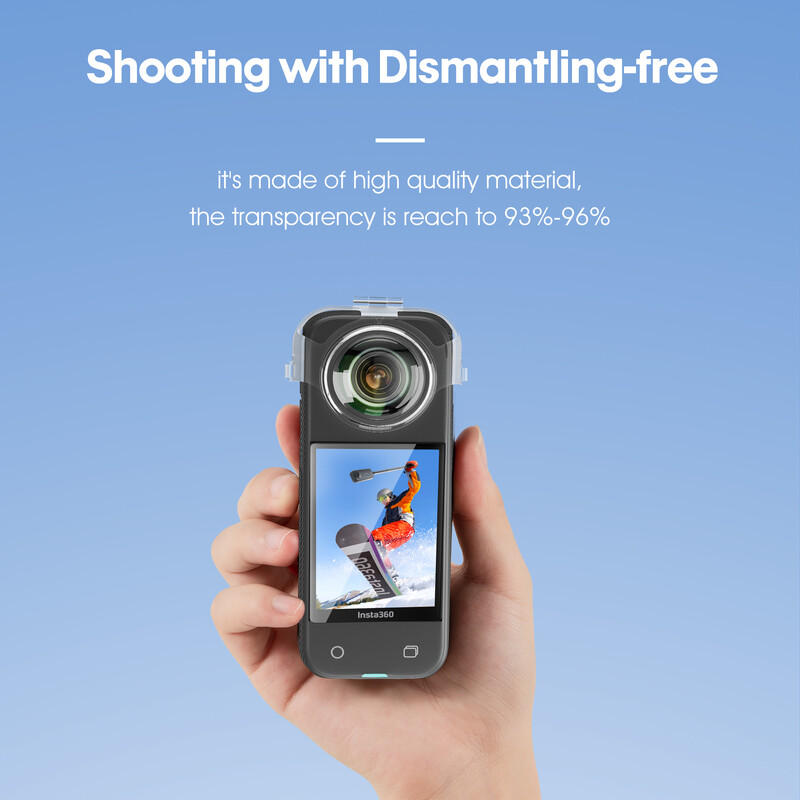 Предпазител за обектива за Insta360 X3 Бързоотделящи се прозрачни водоустойчиви удароустойчиви капачки за обектив за Insta360 X3 Аксесоари