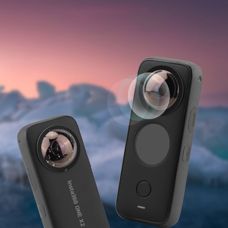 2 бр. Лепкави предпазители за обективи за Insta 360 ONE X2 Dual-Lens 360 Mod For Insta 360 ONE X2 Аксесоари за протектор Нови