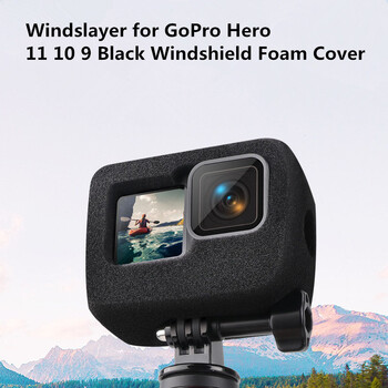 Windslayer for GoPro Hero 13 12 11 10 9 Mini Windshield Wind Foam Μείωση θορύβου ανέμου Αντιανεμική θήκη για αξεσουάρ Go Pro