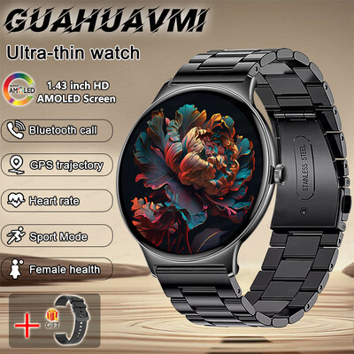 2024. Novi ultratanki izdržljivi GPS pametni sat za žene 466*466 zaslon otkucaji srca krvni tlak Bluetooth poziv zdravlje pametni sat dama