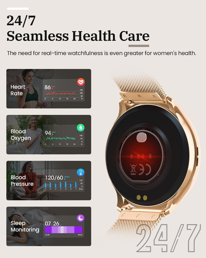 2024. Novi ultratanki ručni sat za Xiaomi žene pametni sat za muškarce Full Touch Sport fitness satovi BT Call digitalni pametni sat