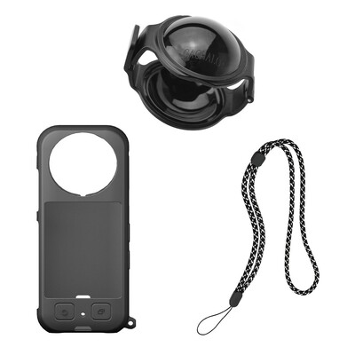 Insta360 X3 Body Silikonska zaštitna torbica s užetom protiv gubitka Podesivi sigurnosni remen za ručni zglob Štitnici za objektiv Kapa Dodatna oprema