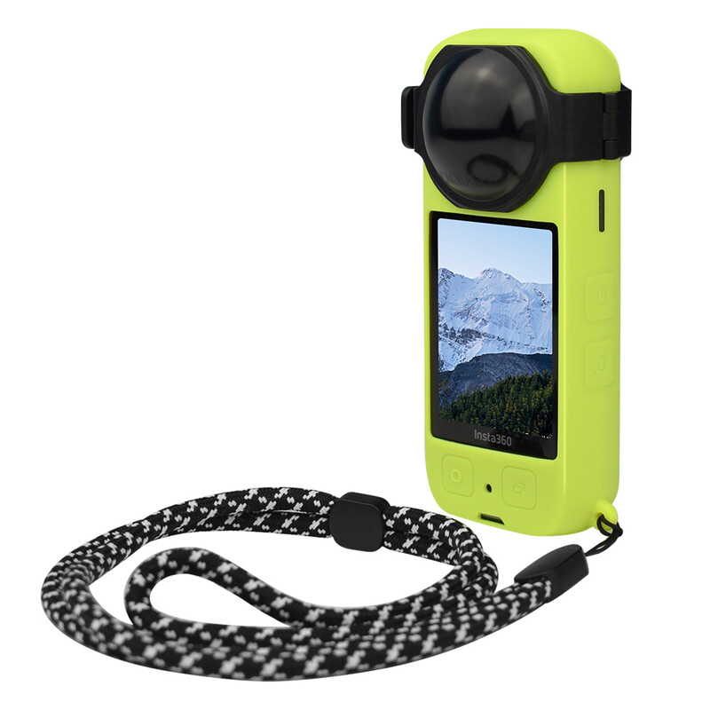 Insta360 X3 Body Silikonska zaštitna torbica s užetom protiv gubitka Podesivi sigurnosni remen za ručni zglob Štitnici za objektiv Kapa Dodatna oprema