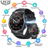 Смарт часовник LIGE 1.43'' AMOLED Спортен фитнес тракер Водоустойчив SmartWatch Bluetooth мъжки дамски часовници 2024 за Xiaomi Huawei