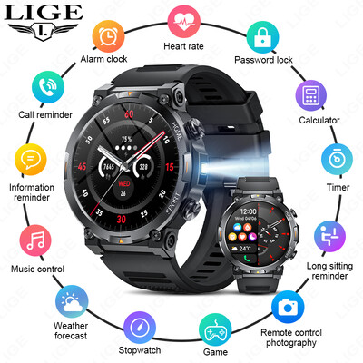 LIGE pametni sat 1.43`` AMOLED Sports Fitness Tracker Vodootporan SmartWatch Bluetooth Muški Ženski Satovi 2024 Za Xiaomi Huawei