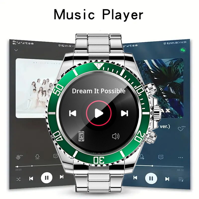 Aiweile AW12, ceas inteligent de lux, stil nou, cadran, răspunde la apel pentru bărbați, ceas digital de afaceri impermeabil sport pentru cadou