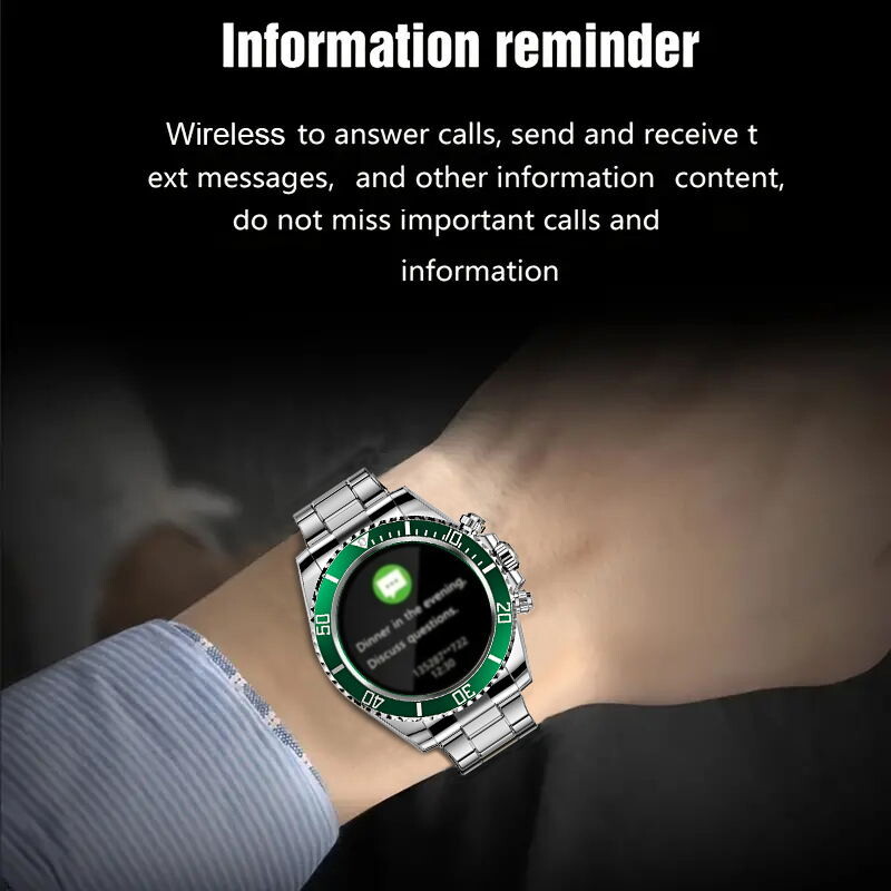 Aiweile AW12, ceas inteligent de lux, stil nou, cadran, răspunde la apel pentru bărbați, ceas digital de afaceri impermeabil sport pentru cadou