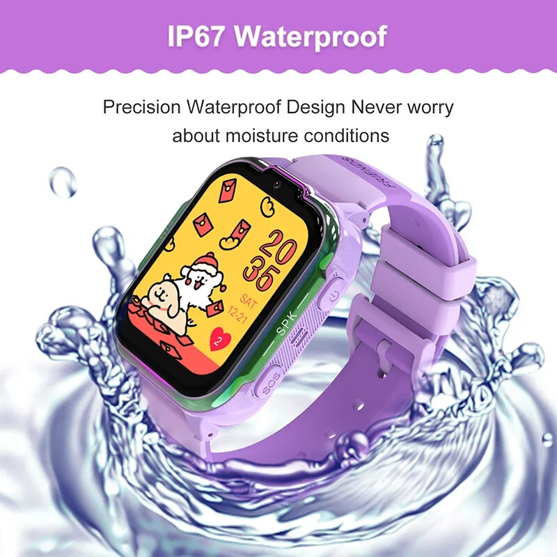 2024. Novi SIM 4G dječji pametni sat GPS Povijest lokacije Zaslon HD video poziv Kamera SOS Vodootporni LBS Tracker Dječji pametni sat