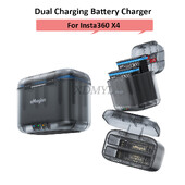 Čvorište punjača za baterije s dvostrukim punjenjem za Insta360 X4 s utorima za Misro SD karticu, torbica za punjenje baterije, dodatna oprema za fotoaparat