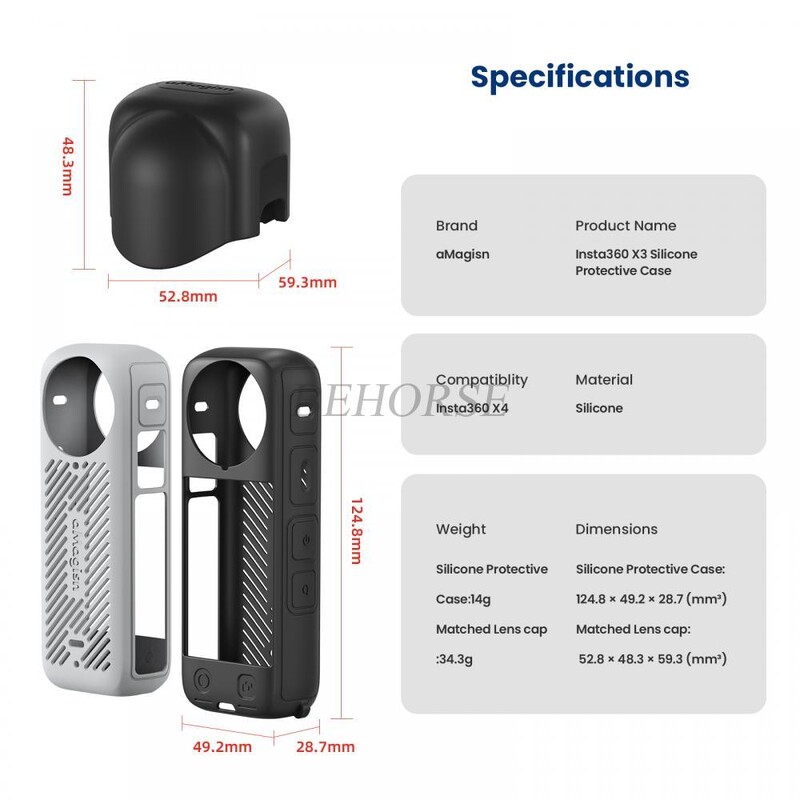 Silikonska zaštitna futrola za Insta360 X4 Poklopac objektiva Zaštitni poklopac protiv pada Za Insta360 X4 Sprort Dodaci za fotoaparat