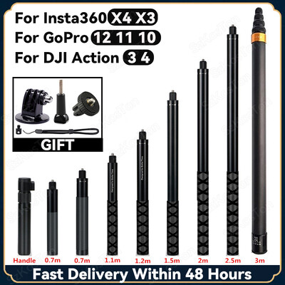 Invisible Extended Edition Selfie Stick Scalable Monopod за Insta 360 X2 X3 X4 Аксесоари за GoPro 12 11 10 9 8 Stick Tripod