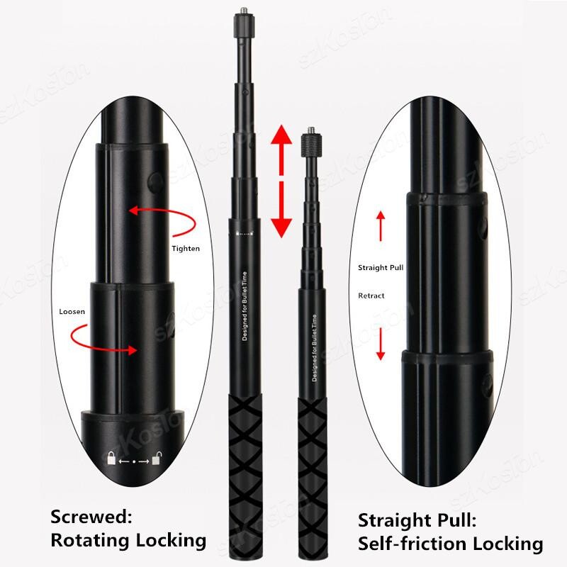 Invisible Extended Edition Selfie Stick Scalable Monopod za Insta 360 X2 X3 X4 Dodaci za GoPro 12 11 10 9 8 Stick Stativ