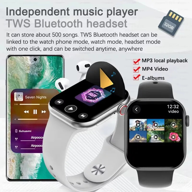 2024 Nova serija 10 za Apple Watch 10 GPS pametni satovi 4G memorija Glazba Video NFC BT Vodootporna pametna narukvica za Android IOS