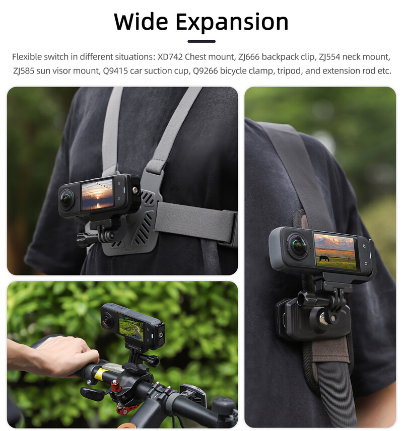 Magnetski nosač za Insta360 X4 s magnetskim adapterom u obliku slova L, vodoravni, okomiti, dodatak za brzo otpuštanje od aluminijske legure