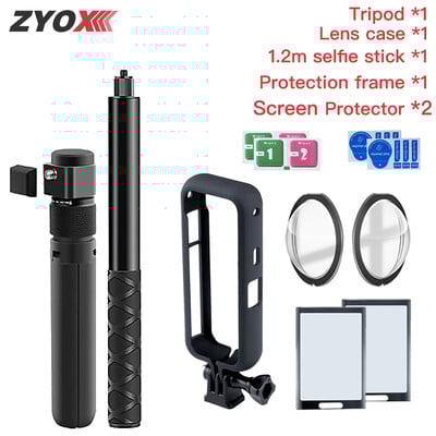 Selfie Stick pentru Insta360 X3 Husa de protecție a lentilei pentru Insta360 X3 Accesorii Protector pentru ecran Film Geanta de depozitare Husa din silicon