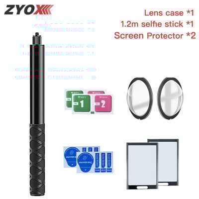 Selfie Stick pentru Insta360 X3 Husa de protecție a lentilei pentru Insta360 X3 Accesorii Protector pentru ecran Film Geanta de depozitare Husa din silicon