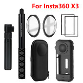 Selfie štap za Insta360 X3 Zaštitna maska za objektiv za Insta360 X3 Dodaci Zaštitna folija Zaštitna folija Torba za pohranu Silikonska torbica