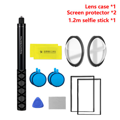 Selfie štap za Insta360 X3 Zaštitna maska za objektiv za Insta360 X3 Dodaci Zaštitna folija Zaštitna folija Torba za pohranu Silikonska torbica