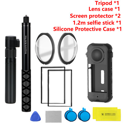 Selfie štap za Insta360 X3 Zaštitna maska za objektiv za Insta360 X3 Dodaci Zaštitna folija Zaštitna folija Torba za pohranu Silikonska torbica