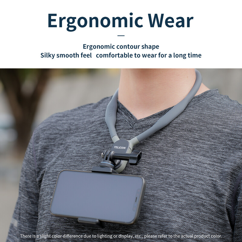 TELESIN Silikonski držač za vrat za GoPro Hero 13 12 11 10 9 8 Insta360 DJI Osmo Action Dodaci za pametni telefon Magnetic Action