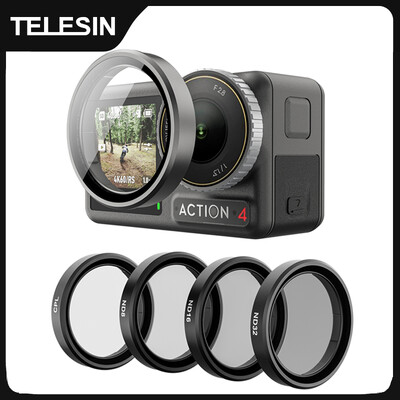 TELESIN CPL ND8 ND16 ND32 Komplet objektiva Okvir od aluminijske legure za DJI OSMO Action 3 4 5pro ND CPL Filter Dodaci za akcijske kamere