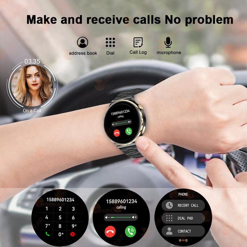 2024. Novi modni ženski pametni sat GPS za otkucaje srca Sportski fitness sat Vodootporni glasovni poziv AMOLED pametni sat za Android IOS