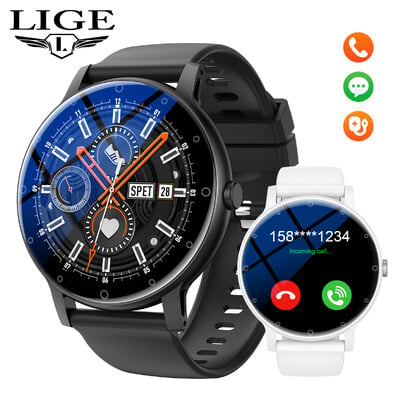 LIGE 2024 Smart Watch Férfi Női Bluetooth Telefonhívás Zene Karkötő Fitnesz Sport Tracker Pulzusmérő Okosóra Android IOS rendszerhez