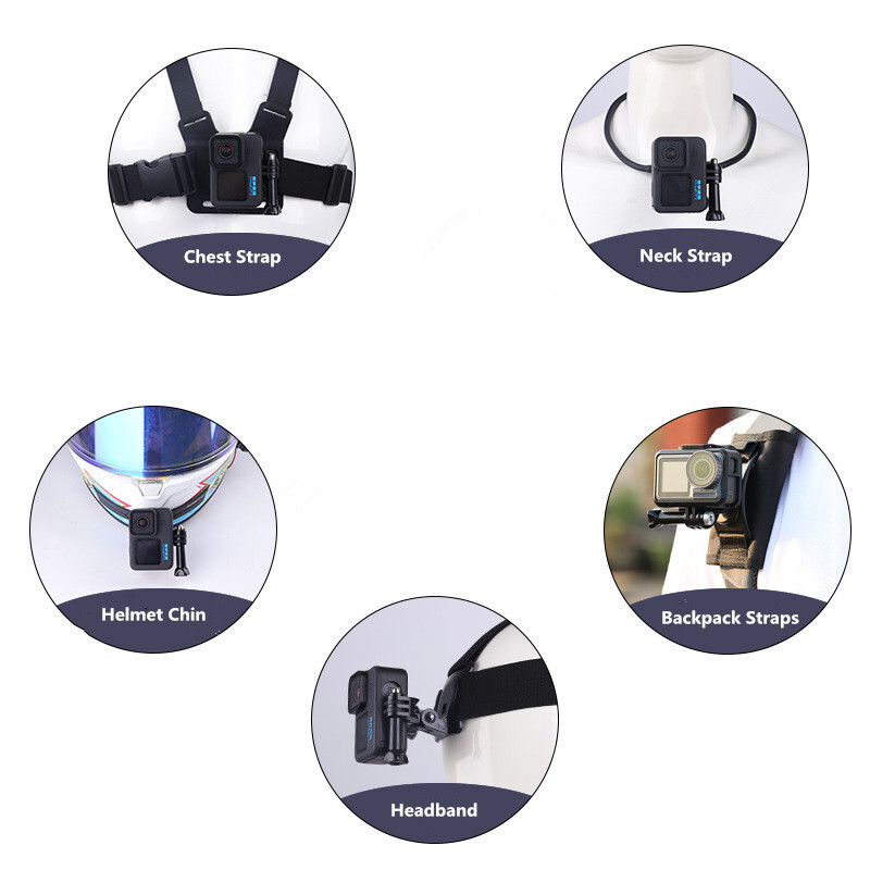 Adapter za 360 rotirajući vertikalni nosač za GoPro Hero13 12 11 10 DJI motociklistička kaciga, stalak za bradu, nosač, držač, dodaci za kameru