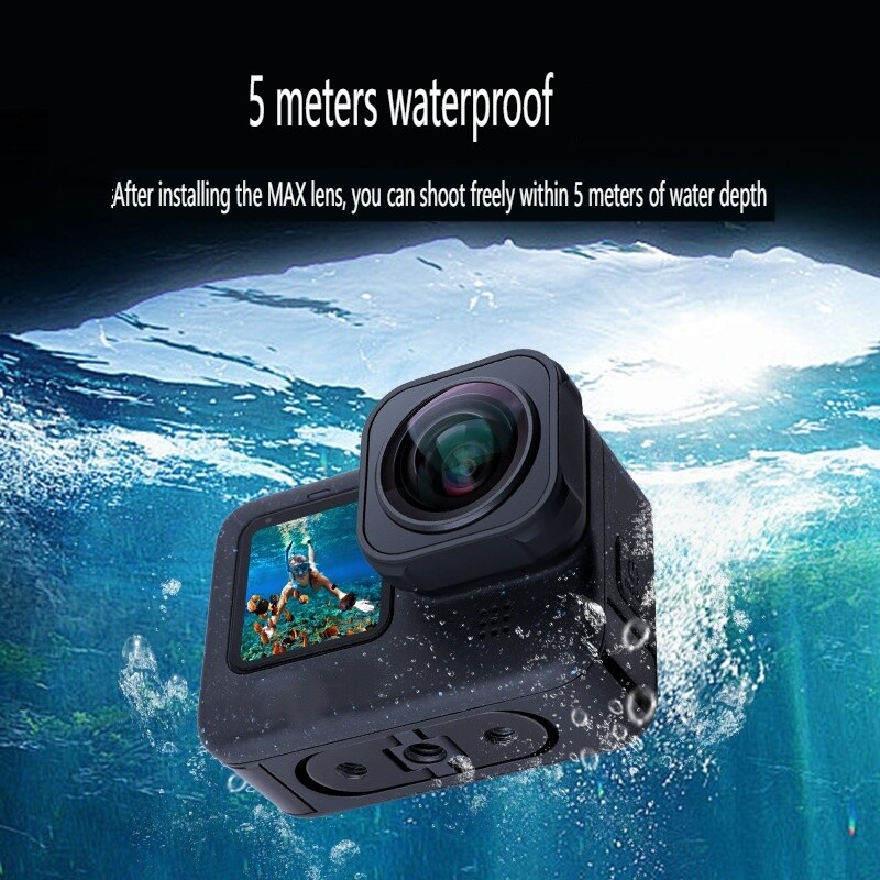 Go Pro 13 Max Lens Mod Fov 155° širokokutna leća 5M vodootporna leća protiv podrhtavanja za Gopro Hero 12 11 9 crni dodaci za fotoaparate