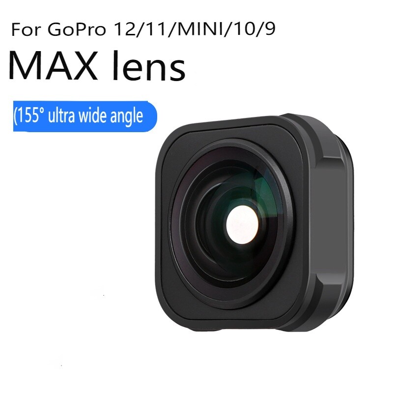 Go Pro 13 Max Lens Mod Fov 155° širokokutna leća 5M vodootporna leća protiv podrhtavanja za Gopro Hero 12 11 9 crni dodaci za fotoaparate