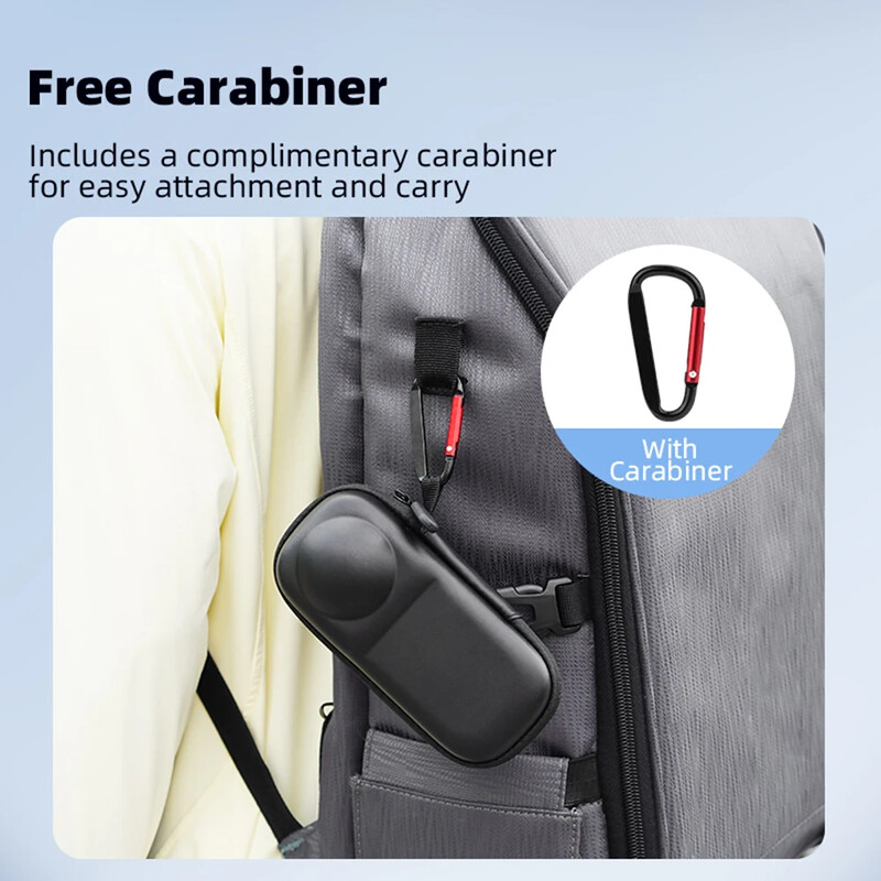 BRDRC Мини калъф за съхранение за Insta360 X4 Защитна чанта против надраскване, абсорбираща удари, за аксесоар за екшън камера Insta 360 X4