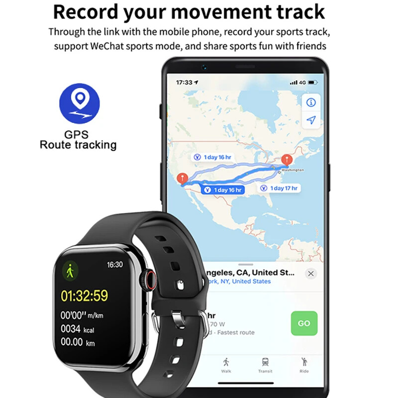 2024 AMOLED 2.05" HD zaslon Pametni sat Ženske serije 8 Custom Dial 500+ bežično punjenje Muški pametni sat za Apple Watch IW9 IW8
