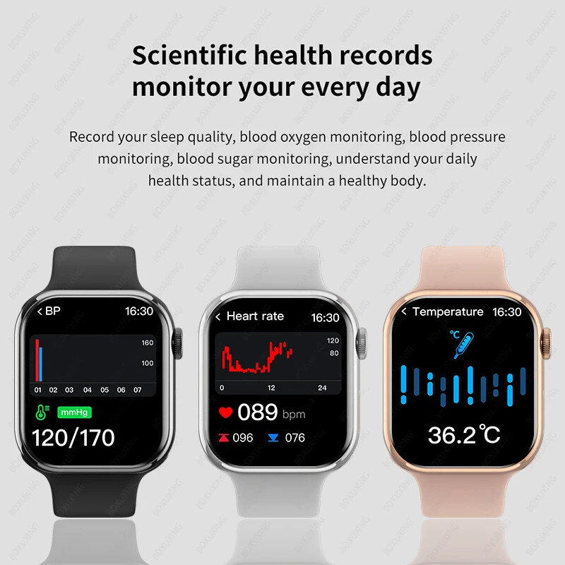 2024 AMOLED 2.05" HD zaslon Pametni sat Ženske serije 8 Custom Dial 500+ bežično punjenje Muški pametni sat za Apple Watch IW9 IW8