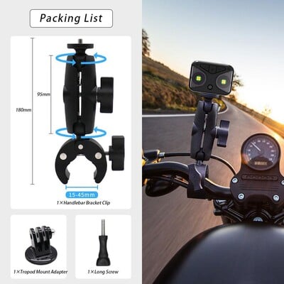 38 viename motociklo priedų tvirtinimo rinkinio rinkinys, skirtas Insta360 ONE X2 X3 ONE X ONE R, skirtas RS kameroms Motociklo tvirtinimo komplektas