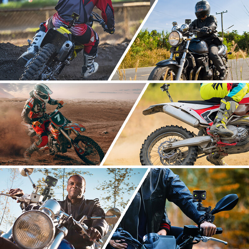 38 viename motociklo priedų tvirtinimo rinkinio rinkinys, skirtas Insta360 ONE X2 X3 ONE X ONE R, skirtas RS kameroms Motociklo tvirtinimo komplektas