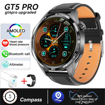 2024 Novi GT 5 Pro GPS pametni sat Muški sat za fitness AMOLED Uvijek prikazuje HD zaslon NFC BT Call Pametni sat Muški IP67 vodootporan