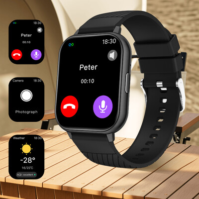 2024 Pametni sat Bluetooth Podsjetnik na poruke za poziv 240 * 284 HD 1,83 inča Veliki zaslon Snimanje vježbi Praćenje krvnog tlaka S