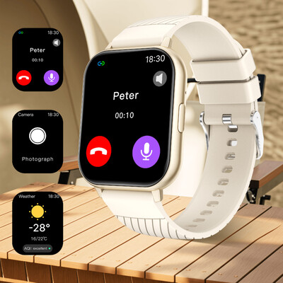 2024 Pametni sat Bluetooth Podsjetnik na poruke za poziv 240 * 284 HD 1,83 inča Veliki zaslon Snimanje vježbi Praćenje krvnog tlaka S