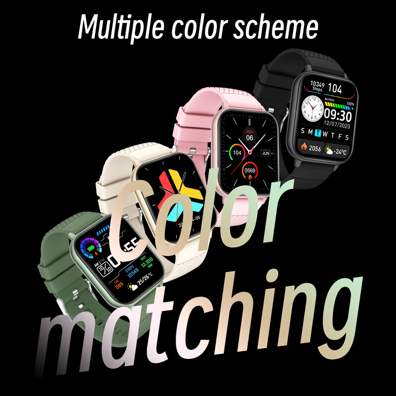 2024 Pametni sat Bluetooth Podsjetnik na poruke za poziv 240 * 284 HD 1,83 inča Veliki zaslon Snimanje vježbi Praćenje krvnog tlaka S