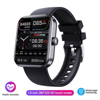 2024 m. NFC neinvazinis gliukozės kiekio kraujyje išmanusis laikrodis vyrų kūno temperatūros sveikatos monitorius IP68 vandeniui atsparus sportinis išmanusis laikrodis vyrams