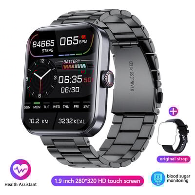 2024 m. NFC neinvazinis gliukozės kiekio kraujyje išmanusis laikrodis vyrų kūno temperatūros sveikatos monitorius IP68 vandeniui atsparus sportinis išmanusis laikrodis vyrams