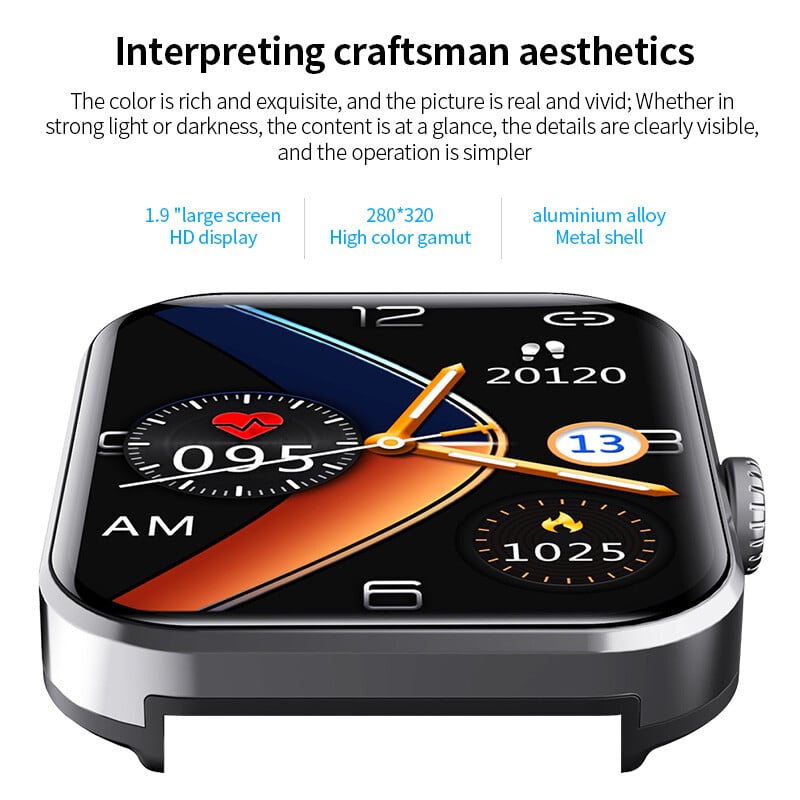 2024 m. NFC neinvazinis gliukozės kiekio kraujyje išmanusis laikrodis vyrų kūno temperatūros sveikatos monitorius IP68 vandeniui atsparus sportinis išmanusis laikrodis vyrams