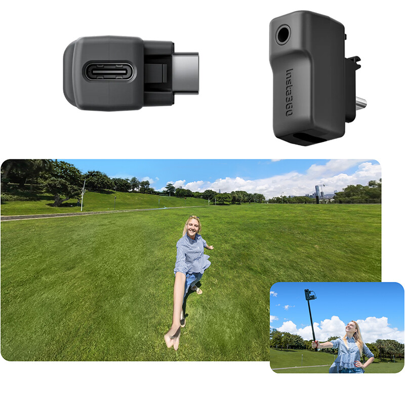 Insta360 X3 Mic Adapter za Insta 360 Mic Audio Adapter Cold Shoe Komplet za intervjue Snimanje zvuka Originalni dodatak