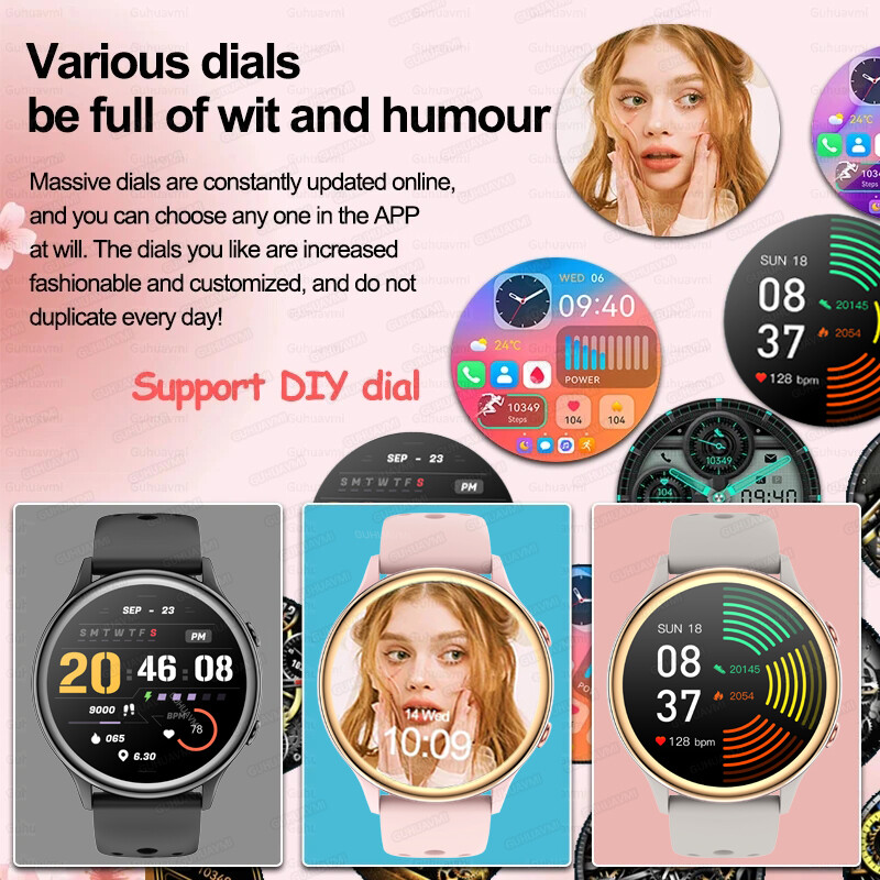 Ceas inteligent cu apel bluetooth de 1,27 inchi pentru femei, ecran AMOLED HD, monitor de sănătate, fitness, sport, IP68, ceas inteligent pentru femei, 2024