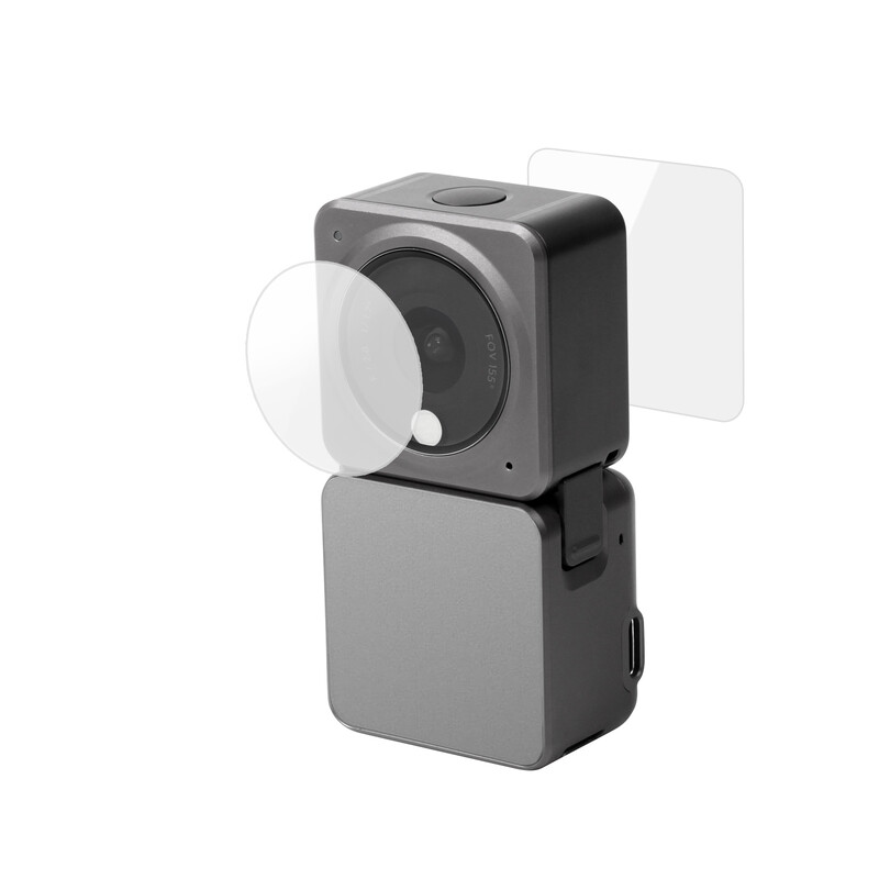 Skirta DJI Action 2 fotoaparato ekrano apsaugai HD sprogimui atspari grūdinto stiklo plėvelė, skirta DJI Aciton2 ekrano apsaugų priedams