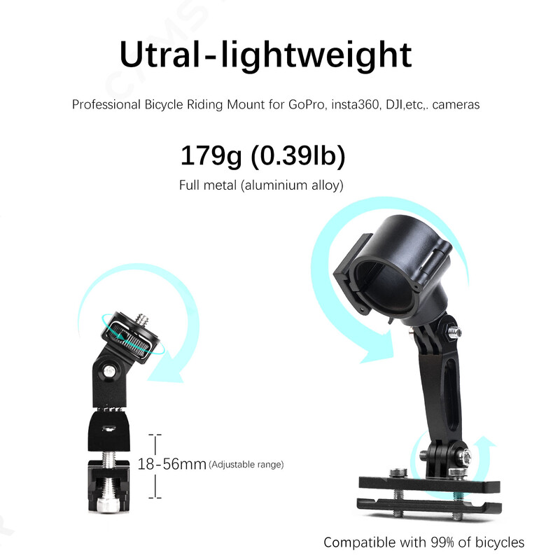 Camsteer 2024 Premium nosač za stražnje sjedalo bicikla za treću osobu za GoPro Max Hero 12 11 10 9 8 Insta360 X3 One X2 Rs DJI kamere