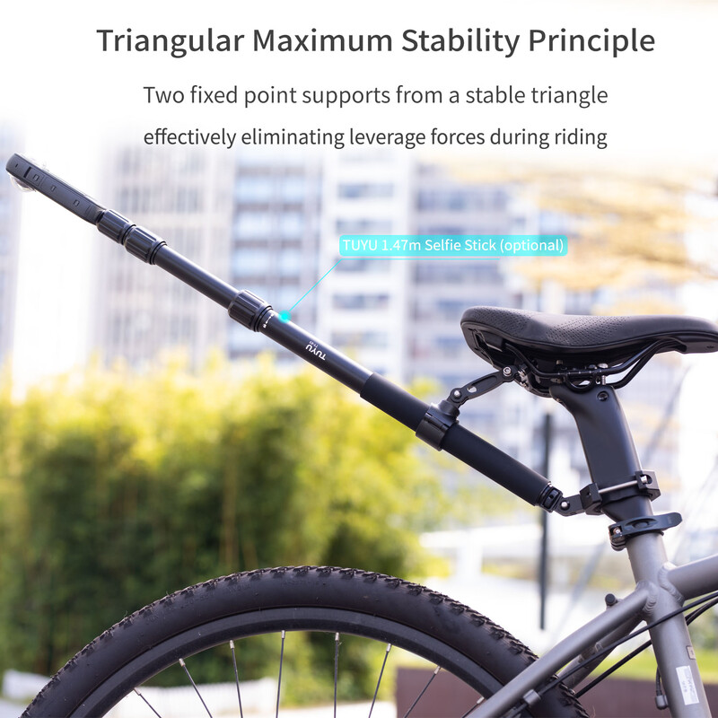 Camsteer 2024 Premium nosač za stražnje sjedalo bicikla za treću osobu za GoPro Max Hero 12 11 10 9 8 Insta360 X3 One X2 Rs DJI kamere