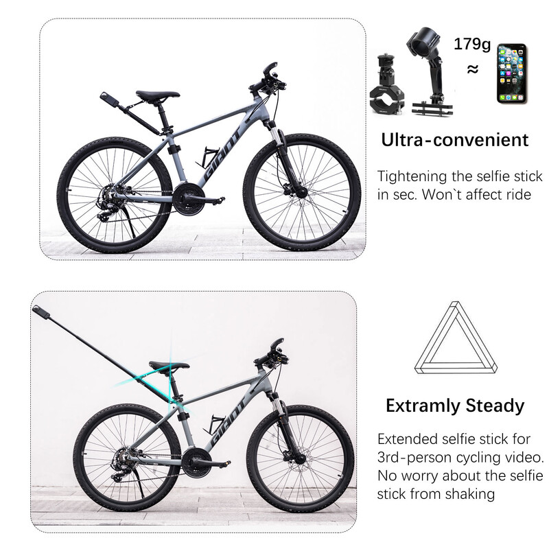 Camsteer 2024 Premium nosač za stražnje sjedalo bicikla za treću osobu za GoPro Max Hero 12 11 10 9 8 Insta360 X3 One X2 Rs DJI kamere